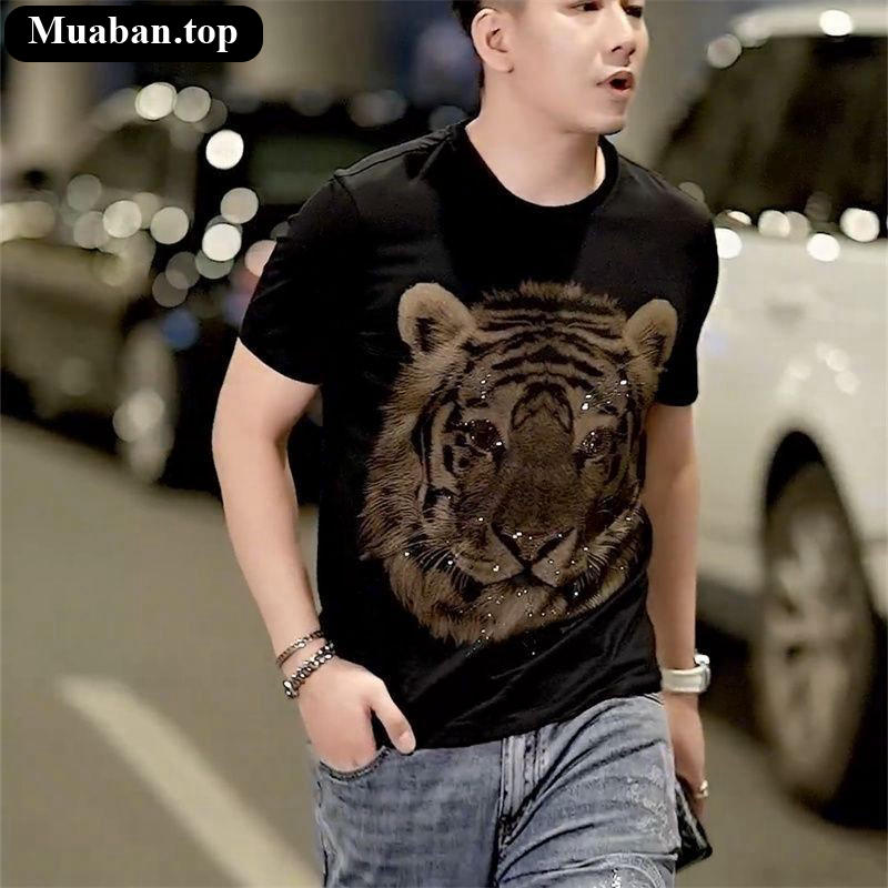 Áo thun cotton hình hổ phong cách lịch lãm 5