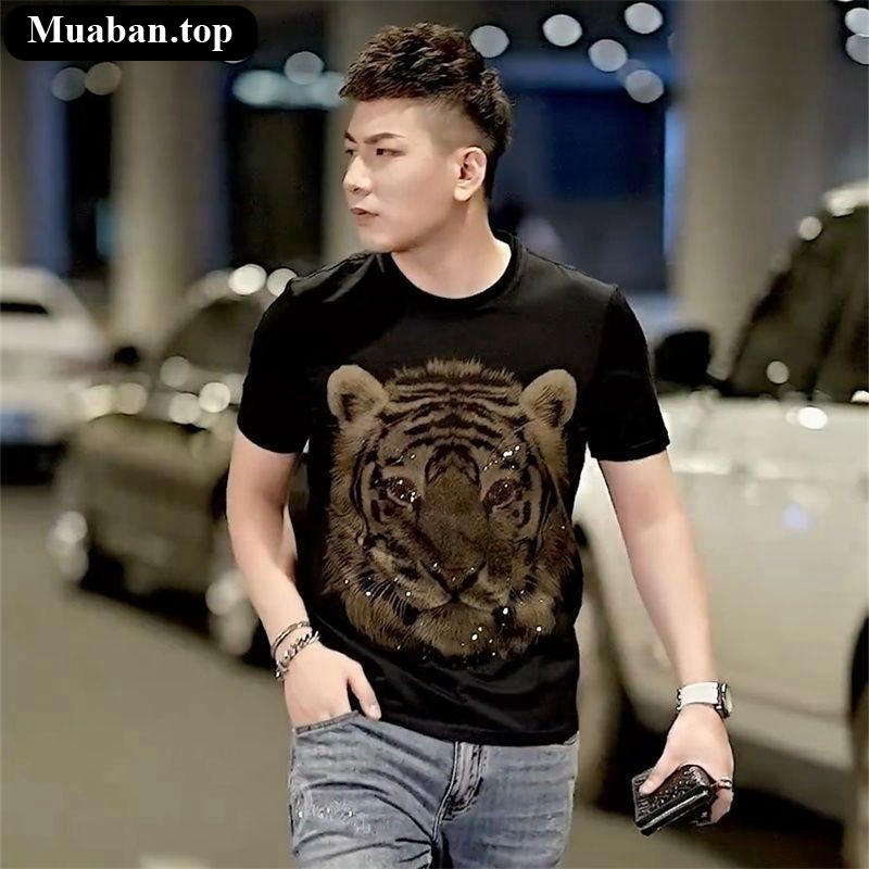 Áo thun cotton hình hổ phong cách lịch lãm 6
