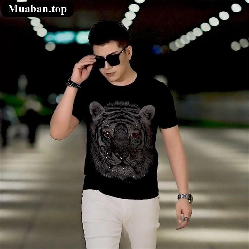 Áo thun cotton hình hổ phong cách lịch lãm 9