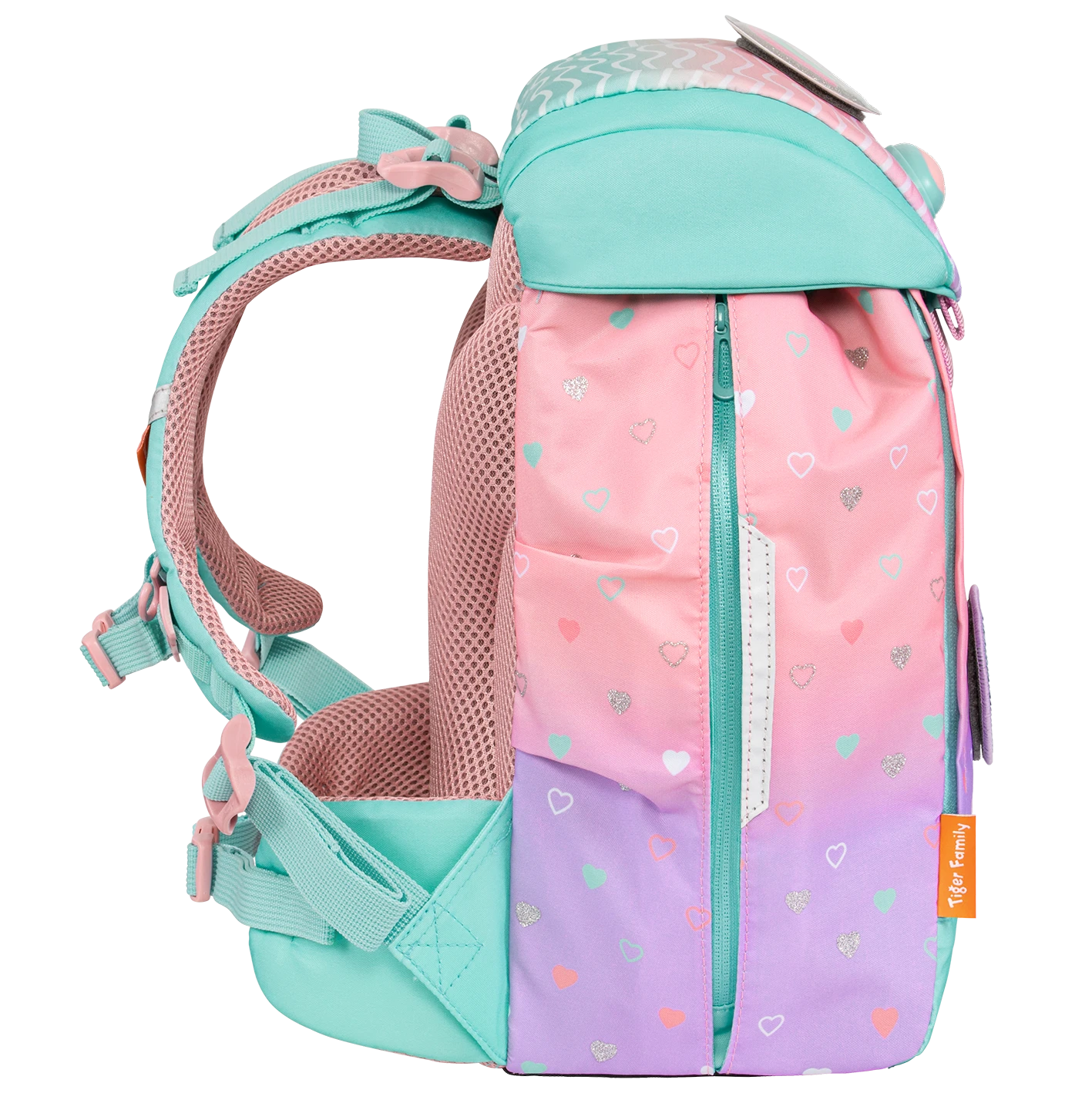 Ba Lô Chống Gù Eggie Schoolbag Peach Waves Go Green Tiger Family 4