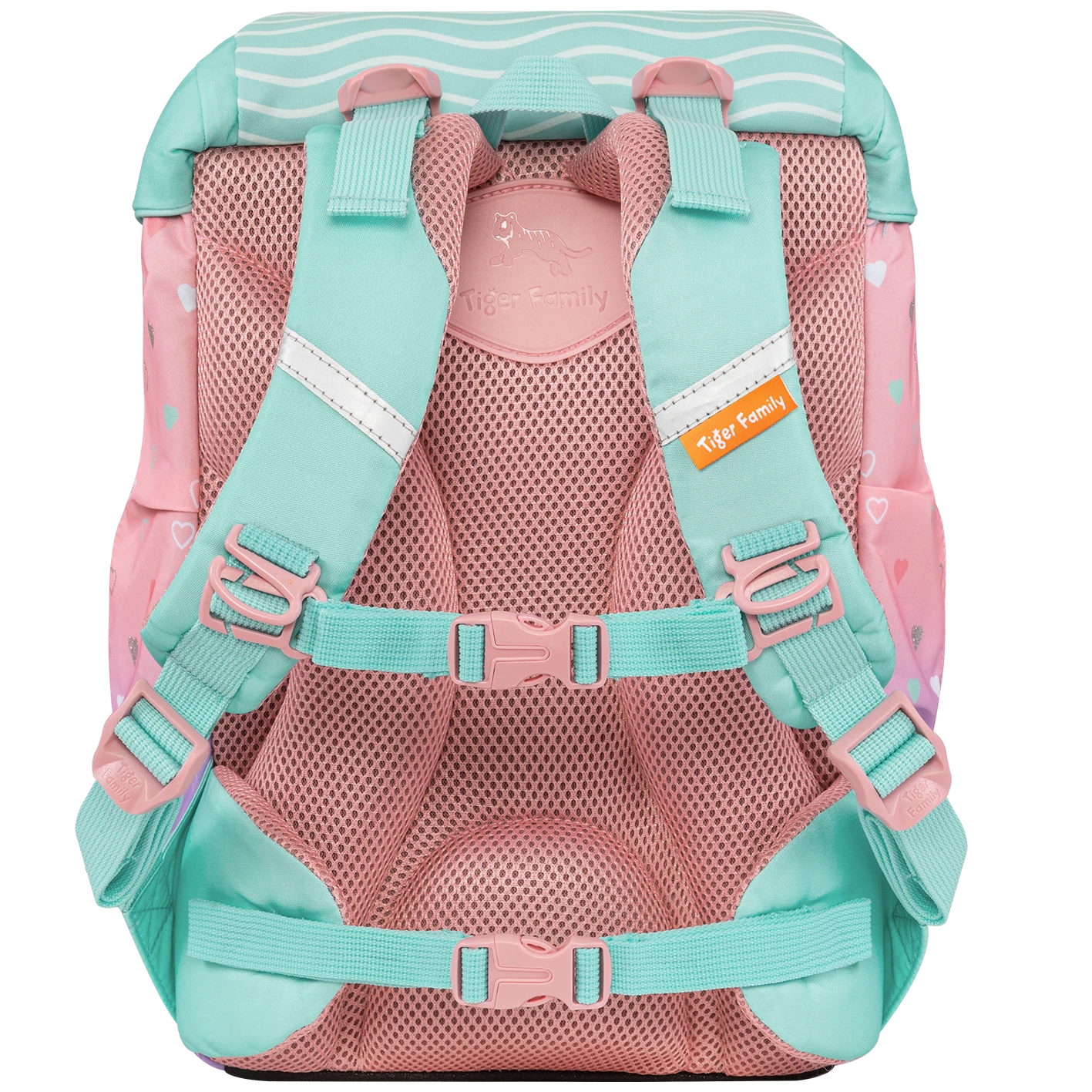 Ba Lô Chống Gù Eggie Schoolbag Peach Waves Go Green Tiger Family 5