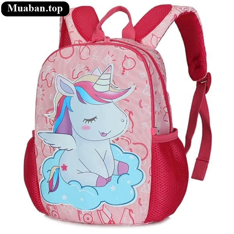 Ba Lô Học Sinh Siêu Nhẹ Ngựa Pony Hồng Nhạt 4