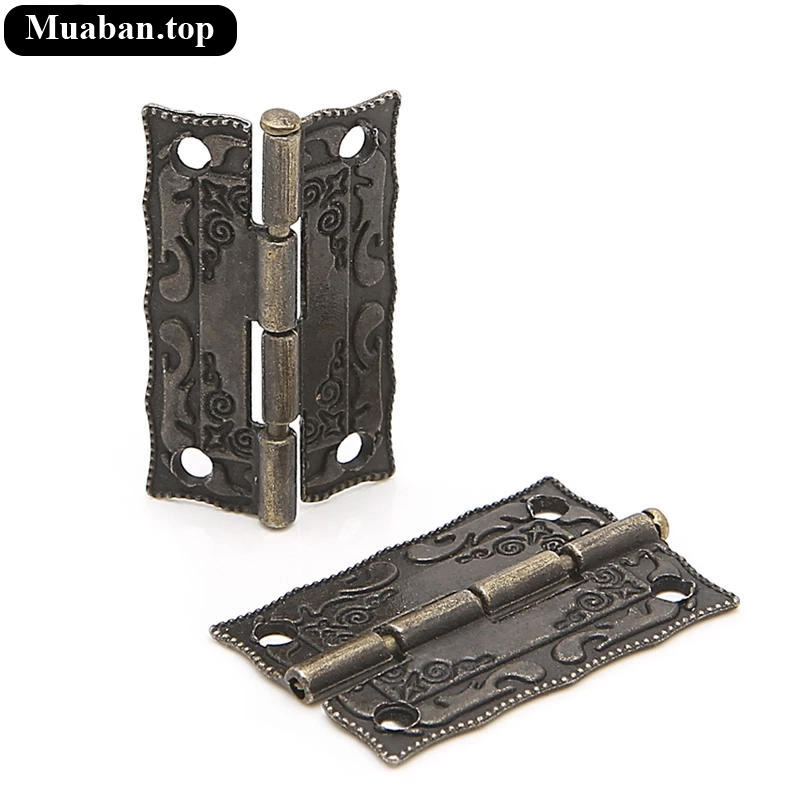 Bản lề hoa văn 35x28mm kiểu cỗ điển kèm ốc vít 2