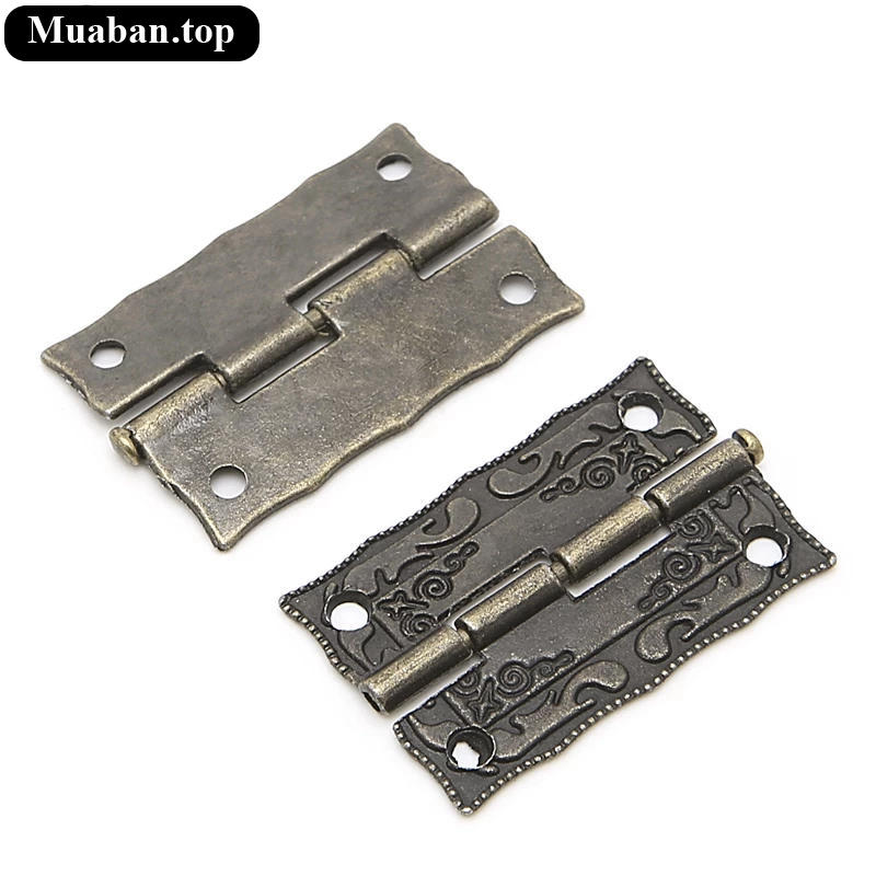 Bản lề hoa văn 35x28mm kiểu cỗ điển kèm ốc vít 6