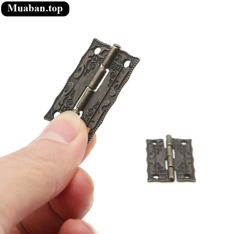 Bản lề hoa văn 35x28mm kiểu cỗ điển kèm ốc vít 7
