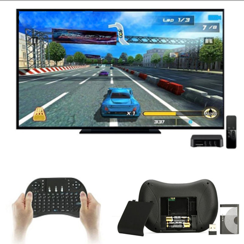 Bàn phím kiêm chuột mini cảm ứng không dây I8 cho Ps4, Google, Android, Tv Box, chơi game 9