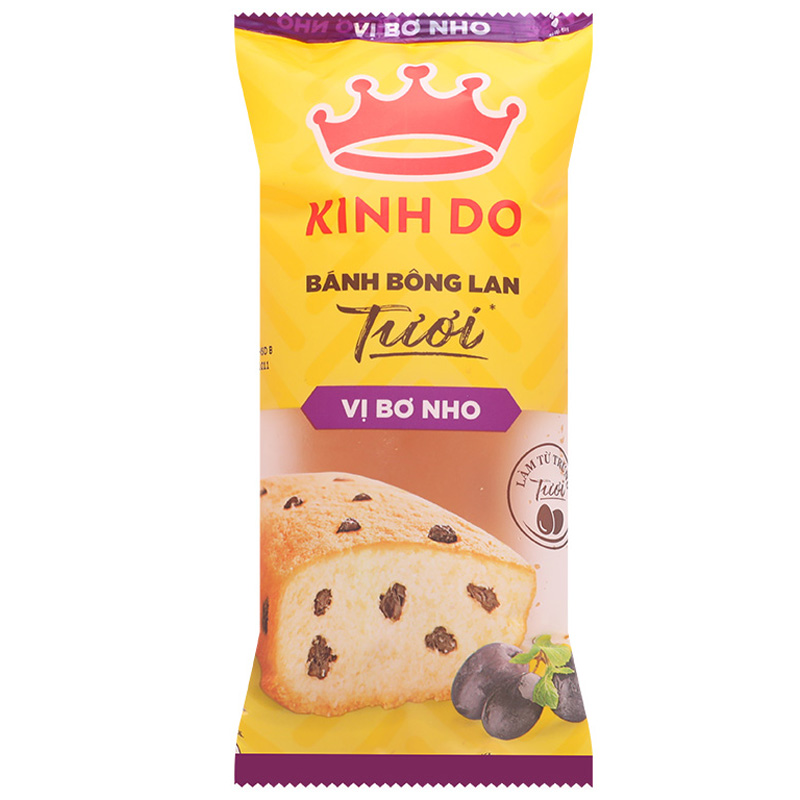 Bánh bông lan tươi bơ nho Kinh Đô gói 38g