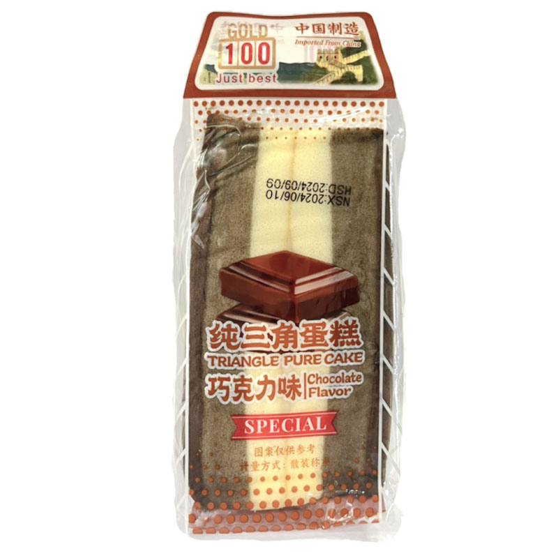 Bánh bông lan tươi tam giác vị socola GOLD100 gói 100g