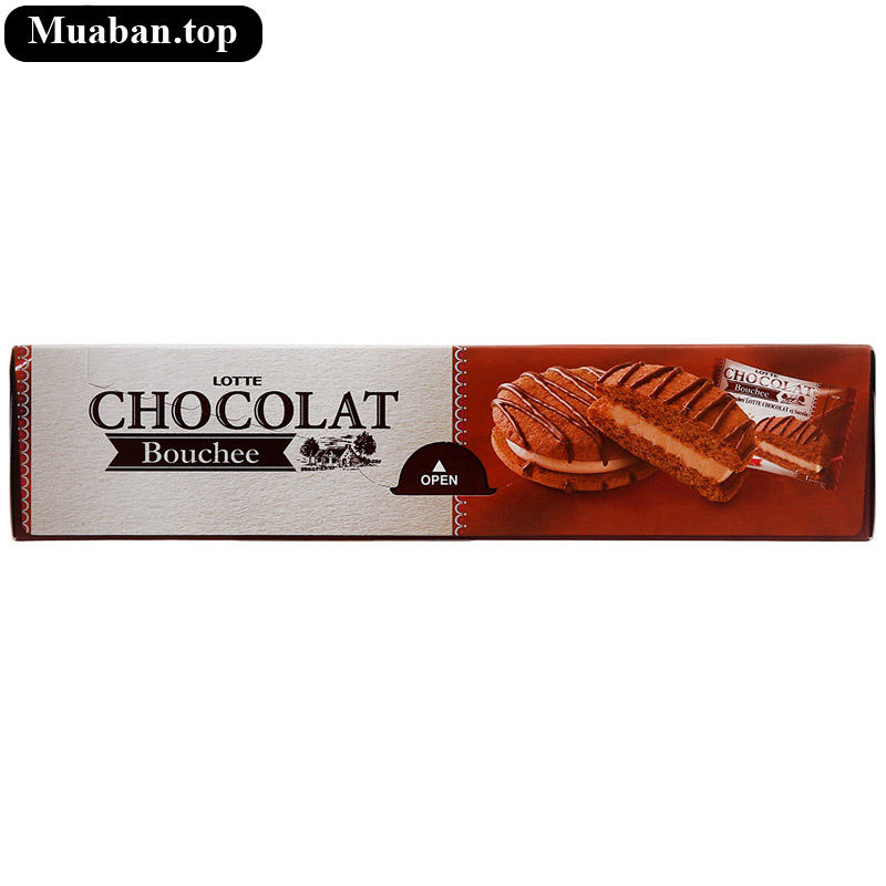 Bánh bouchee Lotte Chocolat socola hộp 162g 6 cái 5