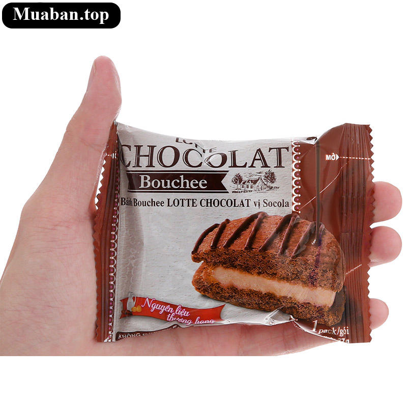 Bánh bouchee Lotte Chocolat socola hộp 162g 6 cái 6