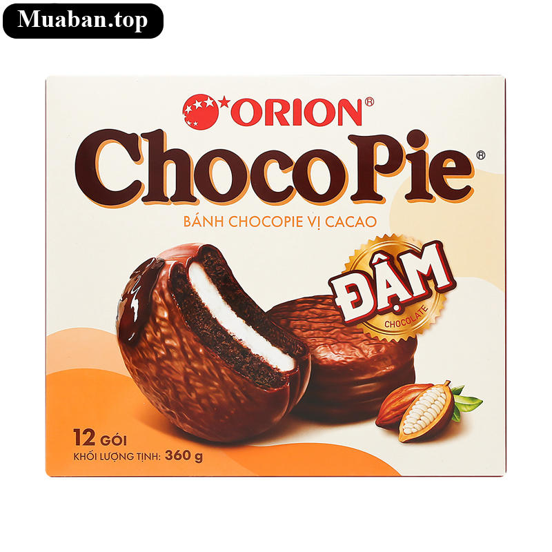 Bánh Choco pie Dark vị ca cao hộp 360g 12 cái 2