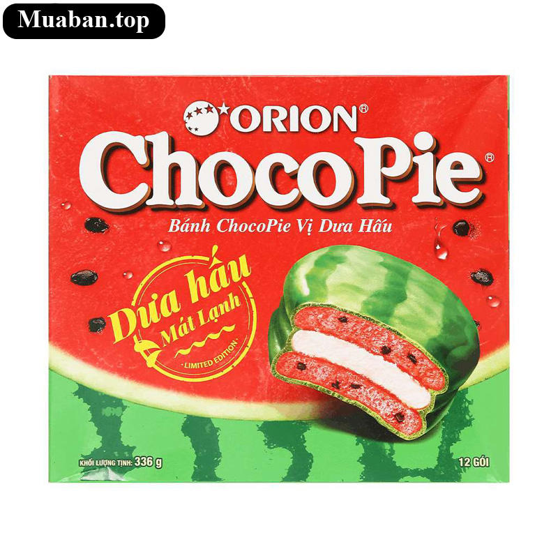 Bánh Choco pie vị dưa hấu hộp 12 cái 2