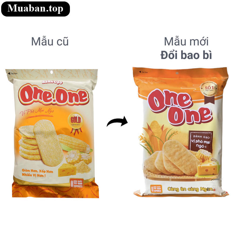 Bánh gạo ngọt vị phô mai bắp One One gói 118g 4