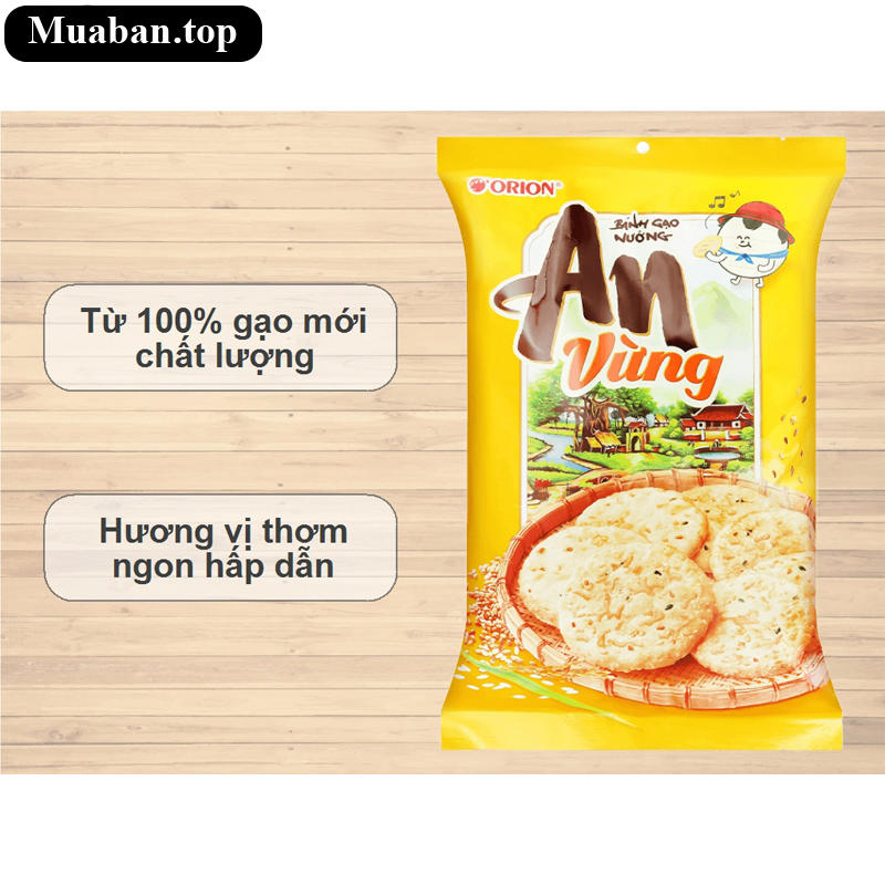 Bánh gạo nướng vừng Orion gói 115gr 6