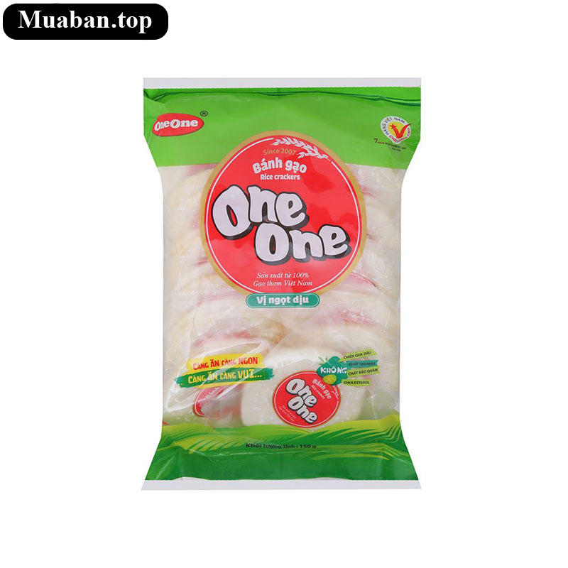Bánh gạo vị ngọt dịu One One gói 150g Bánh gạo vị ngọt dịu One One gói 150g
