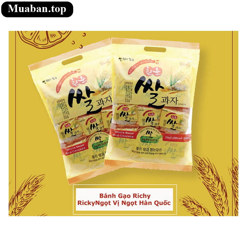 Bánh gạo vị ngọt Richy gói 315g 5