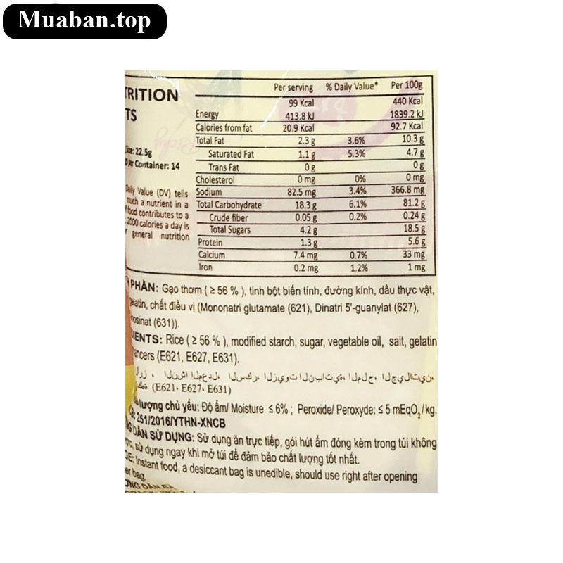 Bánh gạo vị ngọt Richy gói 315g 6