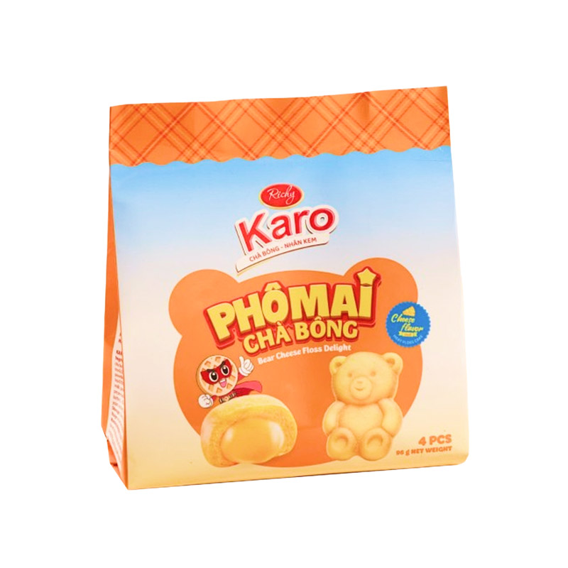 Bánh gấu chà bông nhân phô mai Karo Richy túi 96g (2 cái)