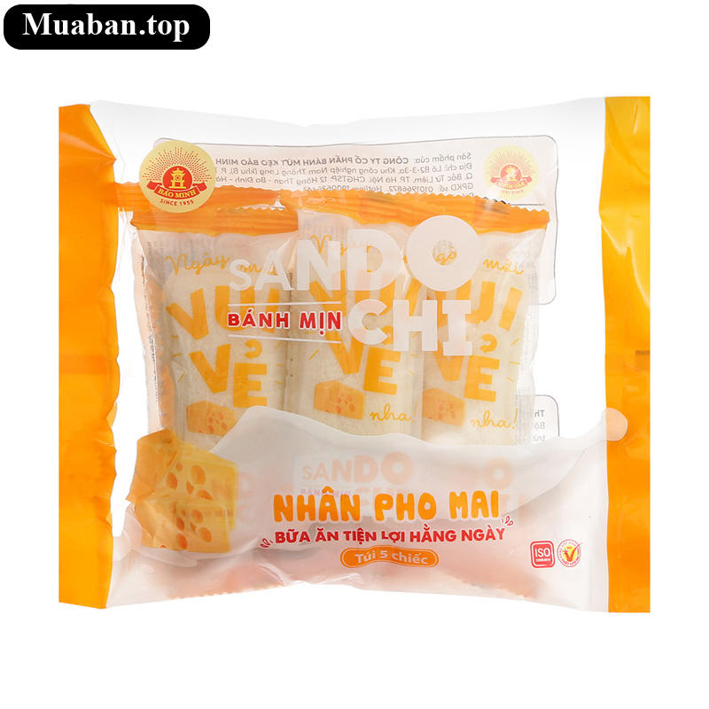 Bánh mịn nhân phô mai Sandochi Bảo Minh gói 100g