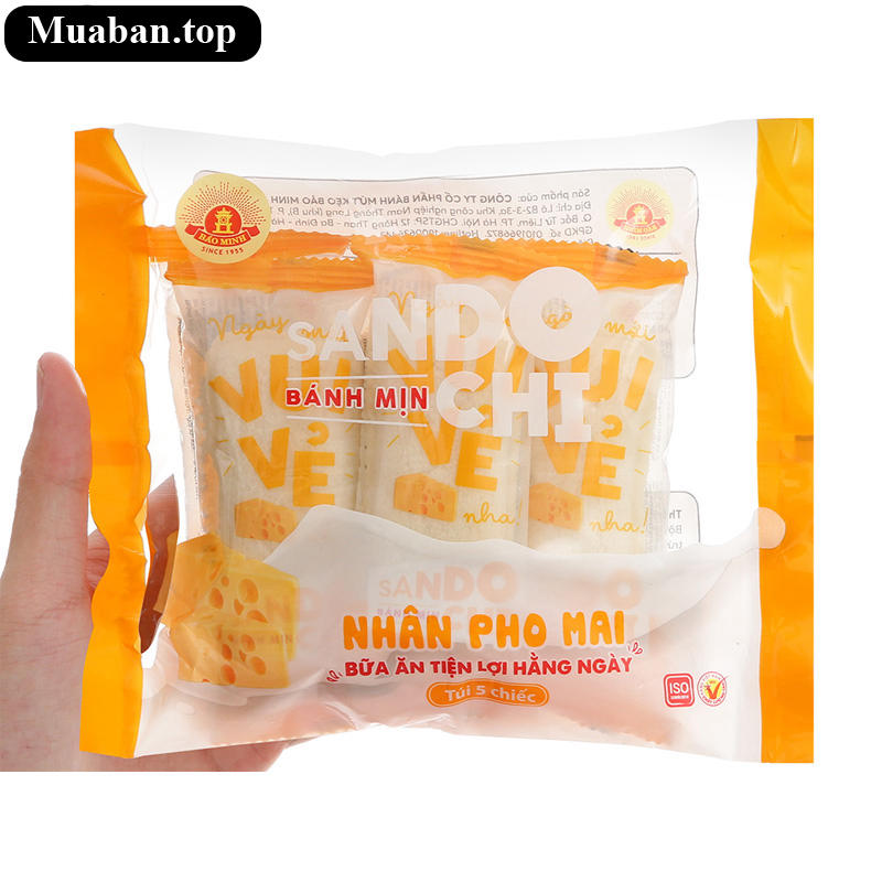 Bánh mịn nhân phô mai Sandochi Bảo Minh gói 100g 4