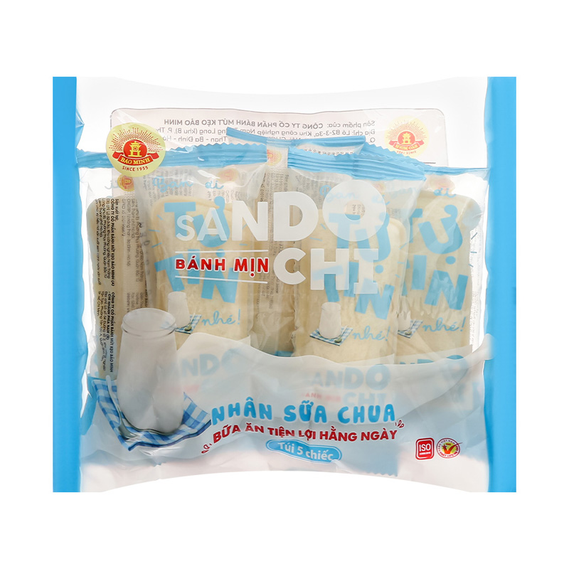 Bánh mịn nhân sữa chua Sandochi Bảo Minh gói 100g Bánh mịn nhân sữa chua Sandochi Bảo Minh gói 100g