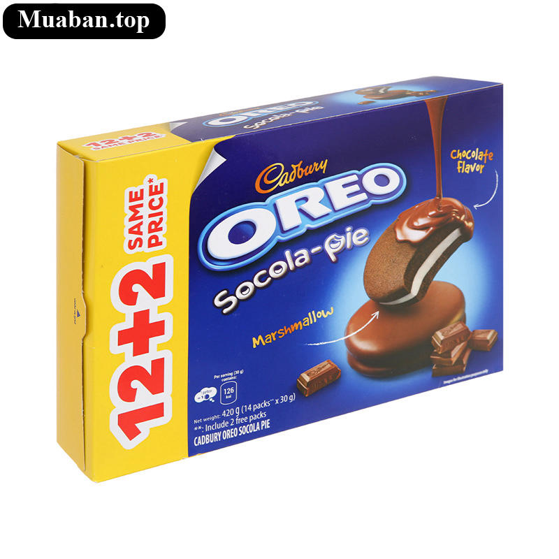 Bánh Oreo Cadbury socola hộp 420g 14 cái