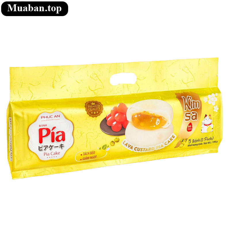 Bánh pía kim sa Phúc An gói 200g (5 cái)