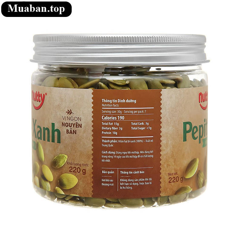 Bí xanh nướng tự nhiên Nutty hũ 220g 2