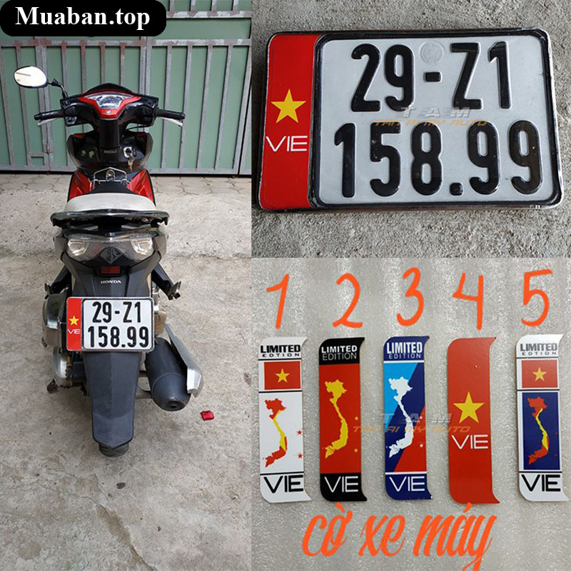 Biển số dán decal dành cho xe máy 2