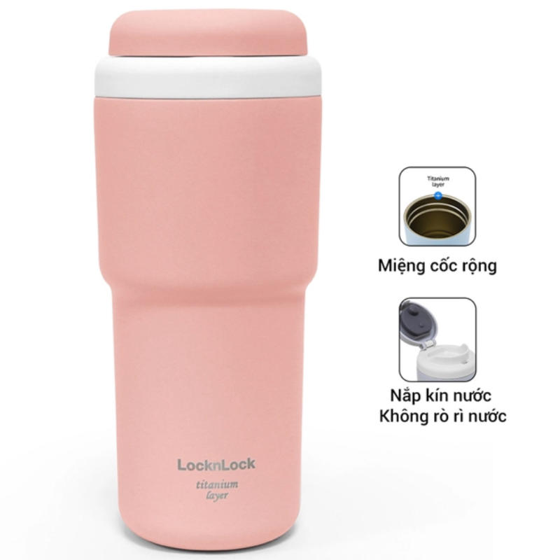 Bình Giữ Nhiệt First Tumbler 480 ml LocknLock Màu Hồng
