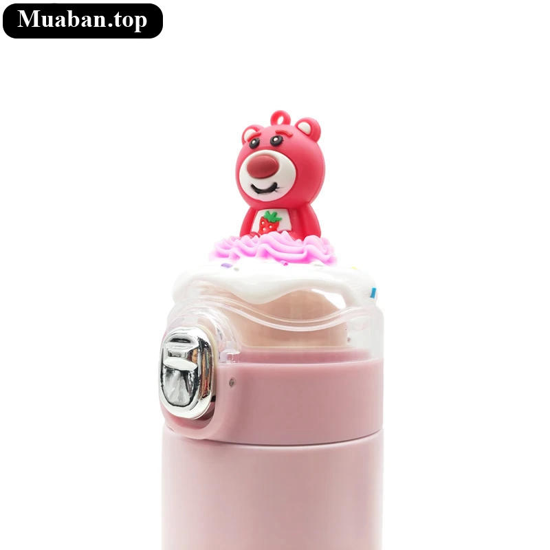 Bình Nước Inox Giữ Nhiệt Đầu Thú ZY Màu Hồng 6
