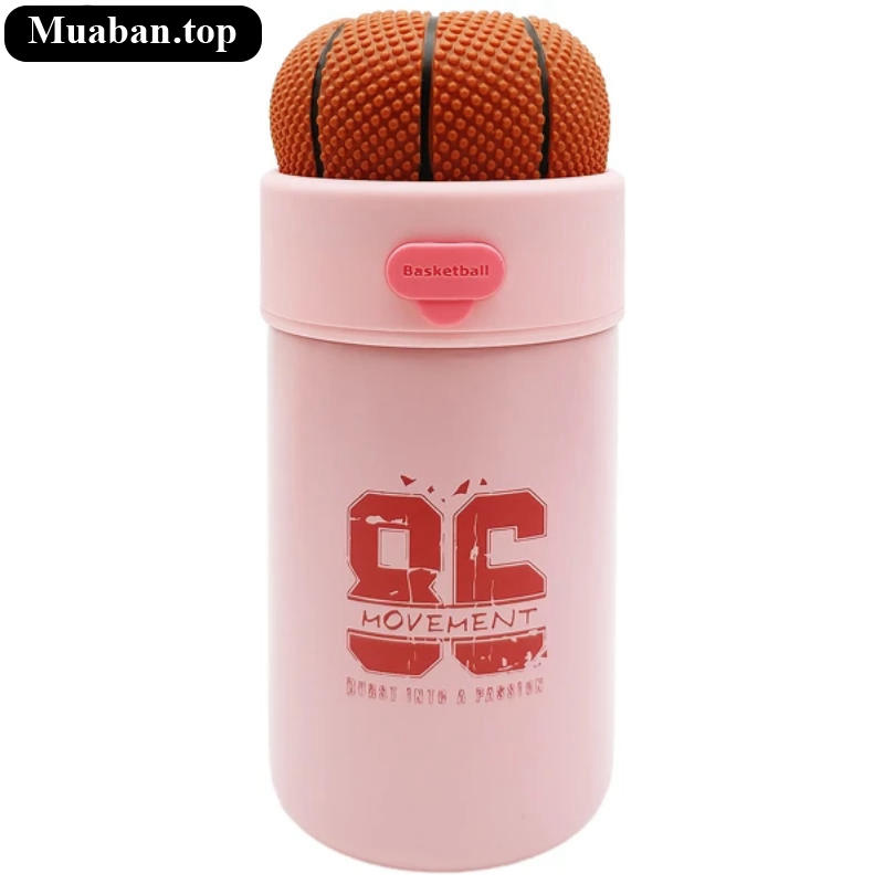 Bình Nước Inox Giữ Nhiệt Hình Bóng Rổ 300 ml Màu Hồng Bình Nước Inox Giữ Nhiệt Hình Bóng Rổ 300 ml Màu Hồng