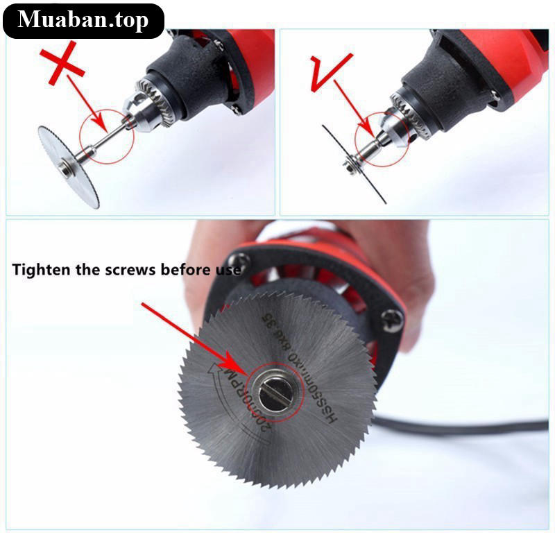 Bộ 6 lưỡi cắt mini bằng kim loại dành cho máy khoan 4