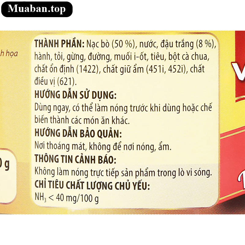 Bò nấu đậu Vissan 280g 4