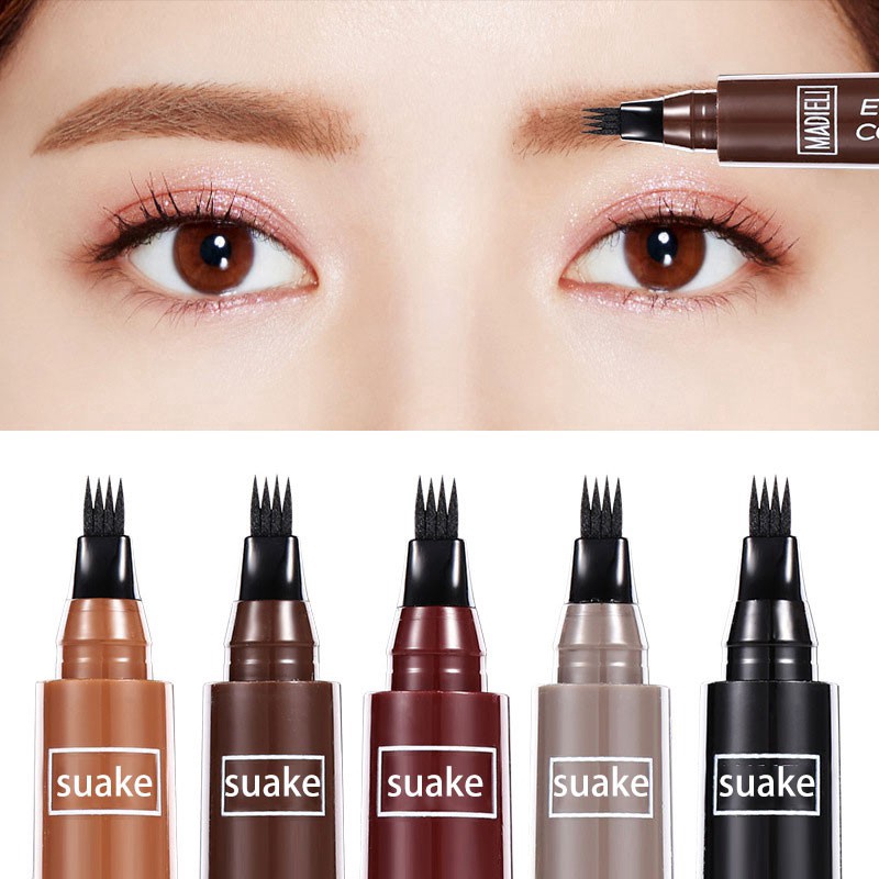 Bút kẻ chân mày 4D phẩy sợi Suake giúp lông mày đậm tự nhiên Bút kẻ chân mày 4D phẩy sợi Suake giúp lông mày đậm tự nhiên