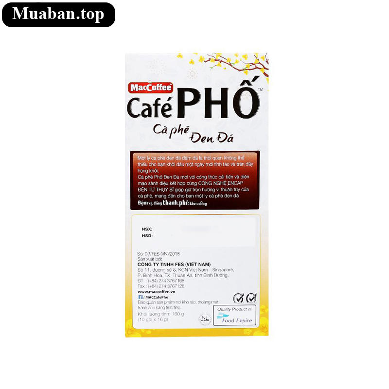 Cà phê đen đá MacCoffee Café Phố 160g 5