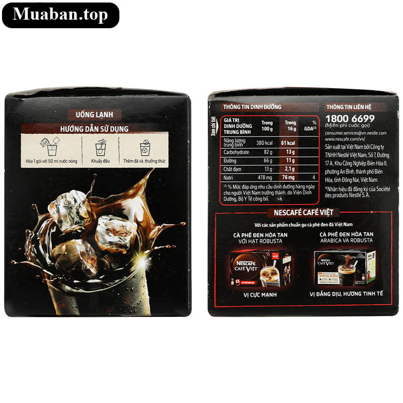 Cà phê đen đá NesCafé Café Việt 240g 7