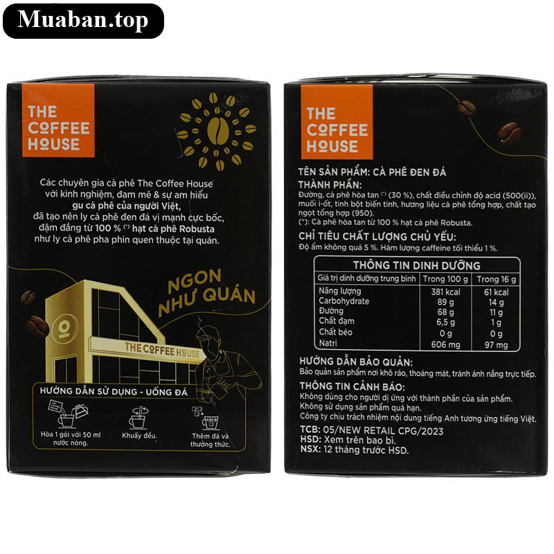 Cà phê đen đá The Coffee House 224g 5