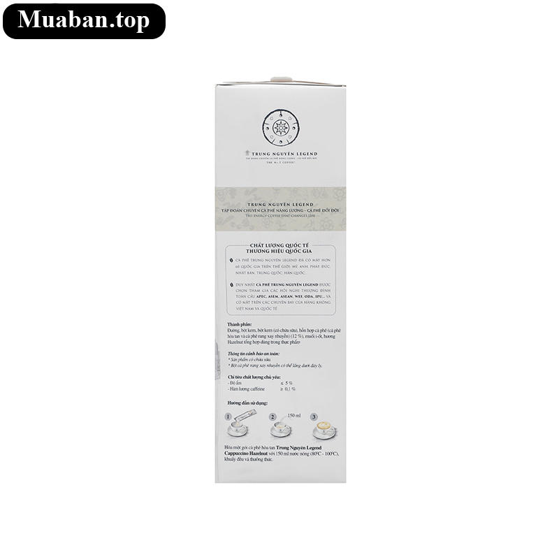 Cà phê hoà tan Trung Nguyên Cappuccino hazelnut 216g 4