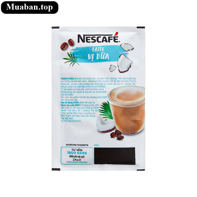 Cà phê NesCafé Latte vị dừa 200g 8