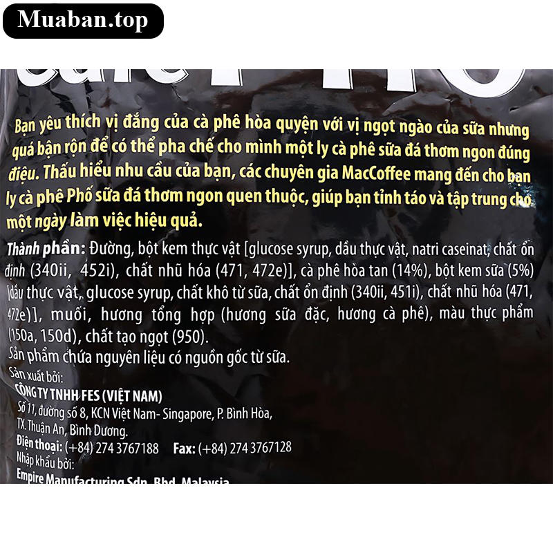 Cà phê sữa đá MacCoffee Café Phố 720g 5