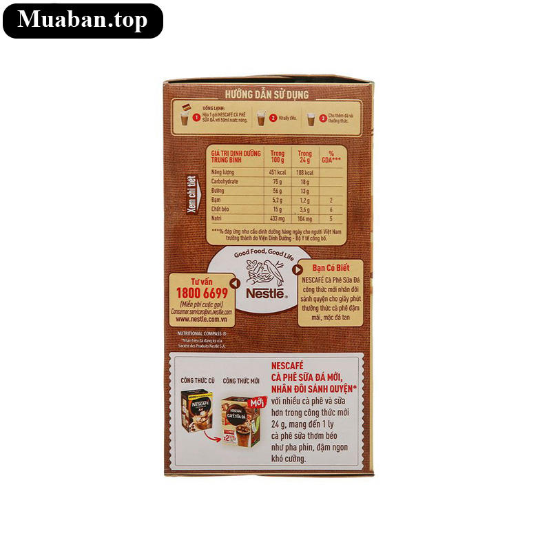 Cà phê sữa đá NesCafé nhân đôi sánh quyện 240g 5