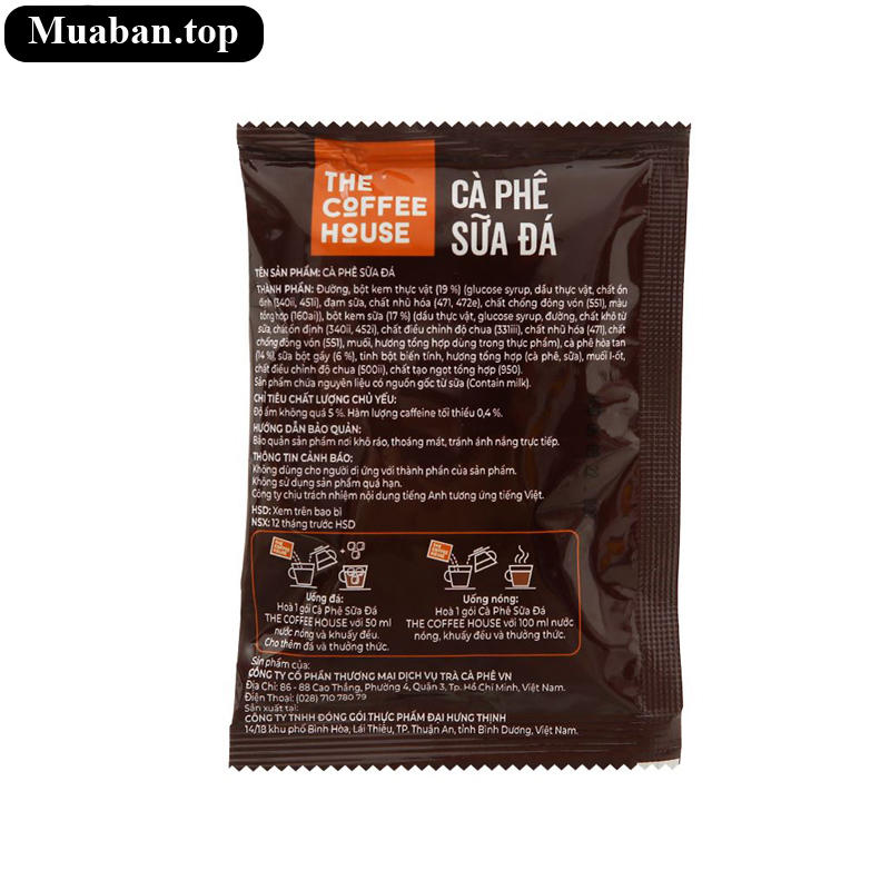 Cà phê sữa đá The Coffee House 220g 5