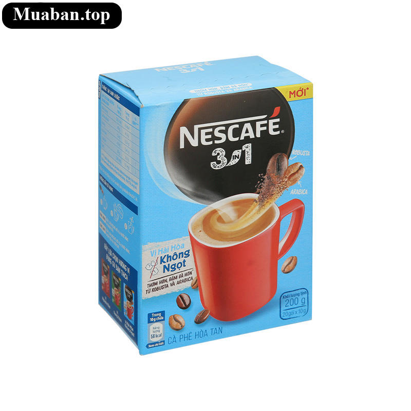 Cà phê sữa hòa tan NesCafé 3 in 1 vị hài hòa không ngọt 200g