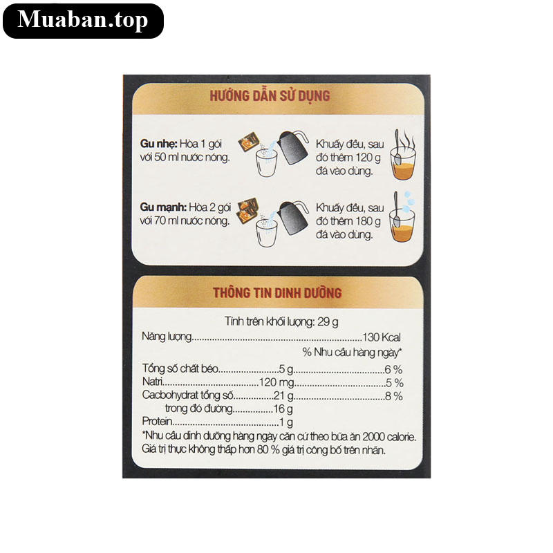 Cà phê sữa MacCoffee Café Phố Gold 3in1 290g 7
