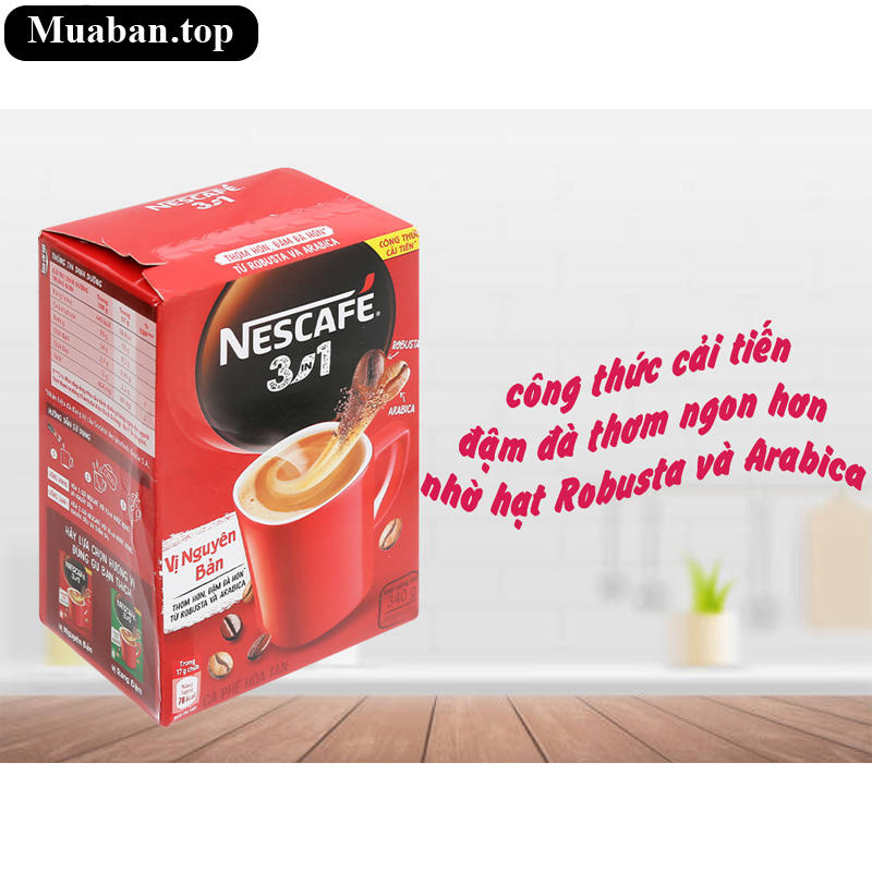 Cà phê sữa NesCafé 3 in 1 đậm đà hài hòa 340g 2