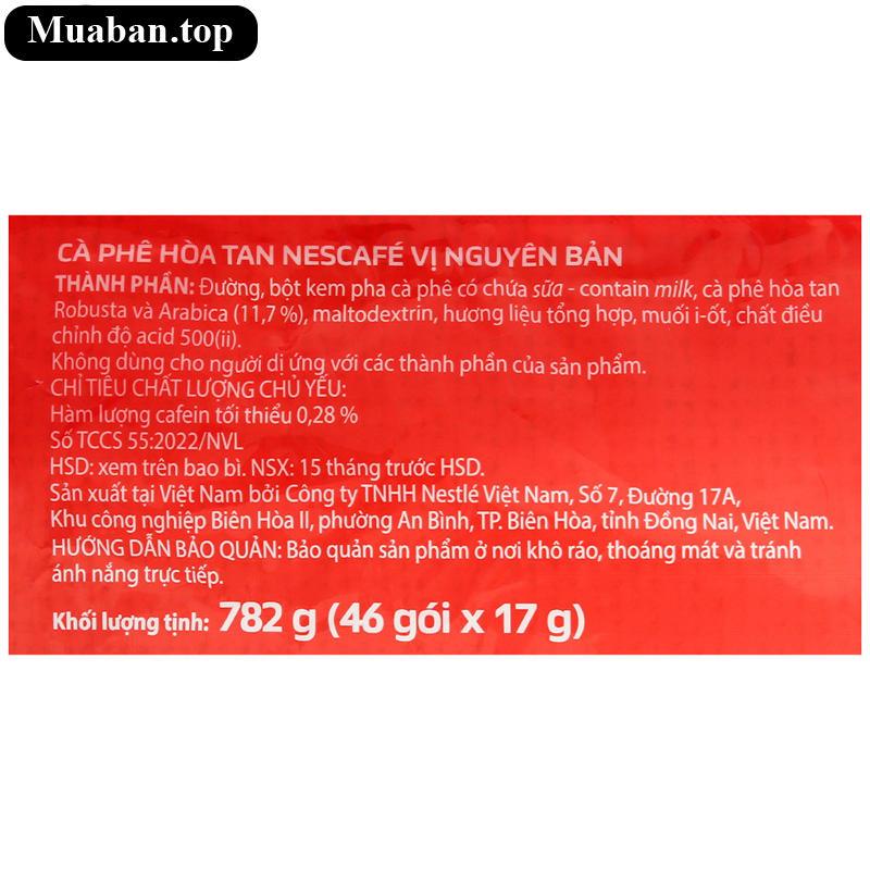 Cà phê sữa NesCafé 3 in 1 đậm đà hài hòa 782g 5