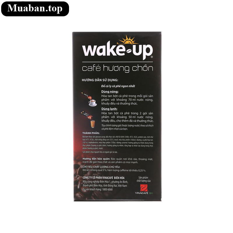 Cà phê sữa Wake Up 3 trong 1 hương chồn 306g 3