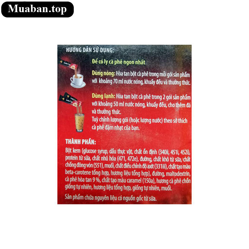 Cà phê sữa Wake Up 3 trong 1 hương chồn 306g 5