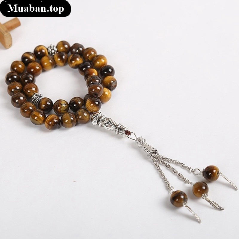Chuỗi đá mắt hổ nhiều kích thước mang lại phong thủy cho gia chủ 8